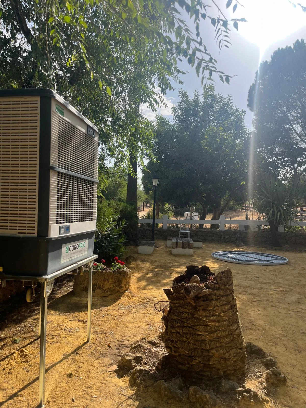 Aire evaporativo en Cortijo Los Agustinos para eventos COROFRIO