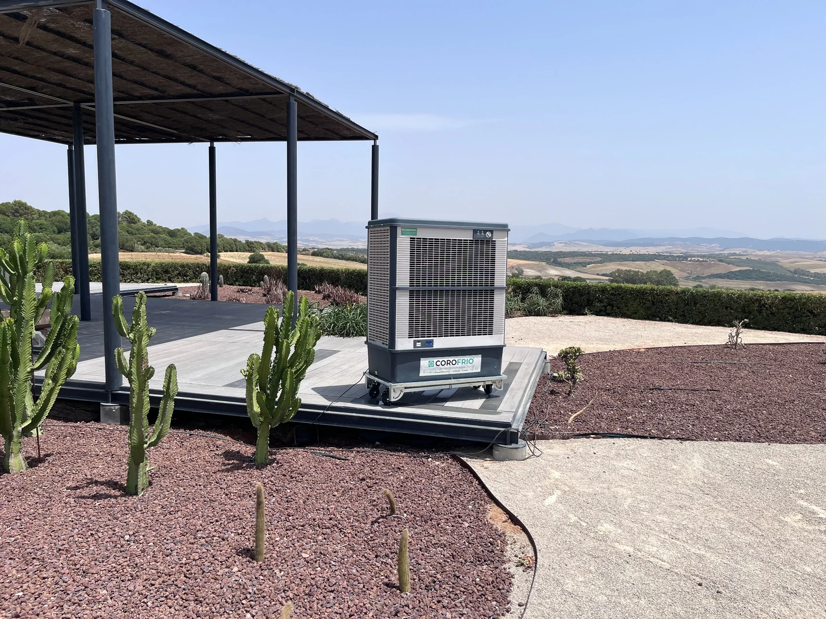 Climatización evaporativa para eventos en hacienda COROFRIO